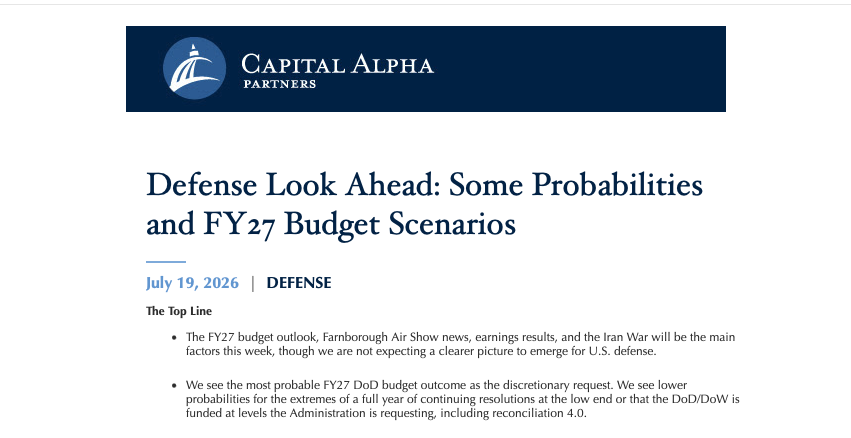 Defense & Aerospace Daily Podcast [Jul 20, 2026] Look Ahead w/ Byron Callan